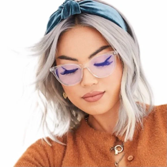QUAY All Nighter Blue Light Glasses Crystal Clear Frame Bluelight Blocking Lens